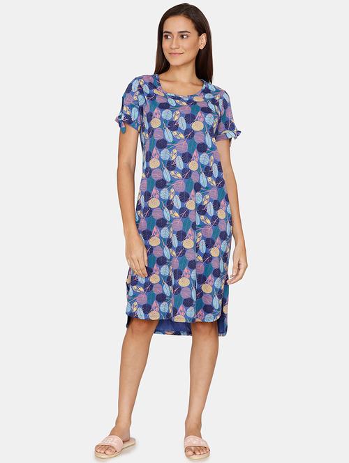 round neck printed sleepshirt - 18226027 - Very Small Image - 1