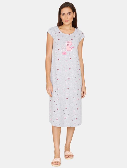 round neck printed sleepshirt - 18226031 - Very Small Image - 1