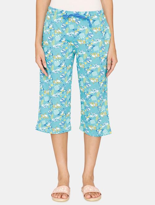 drawstring waist printed capri - 18226087 - Very Small Image - 1