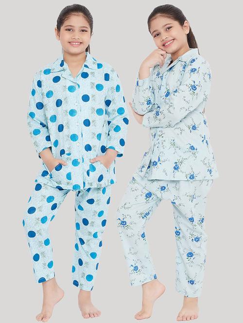 pack of 2 printed nightwear pajama set - 18226620 - Very Small Image - 1