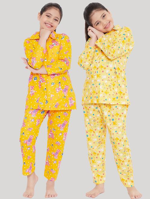 pack of 2 printed nightwear pajama set - 18226670 - Very Small Image - 1