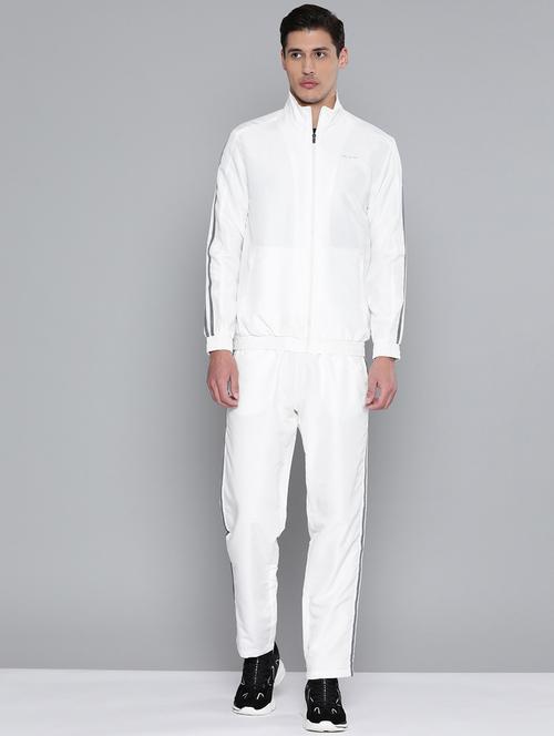 white solid side-taped track suit - 18227022 - Very Small Image - 1