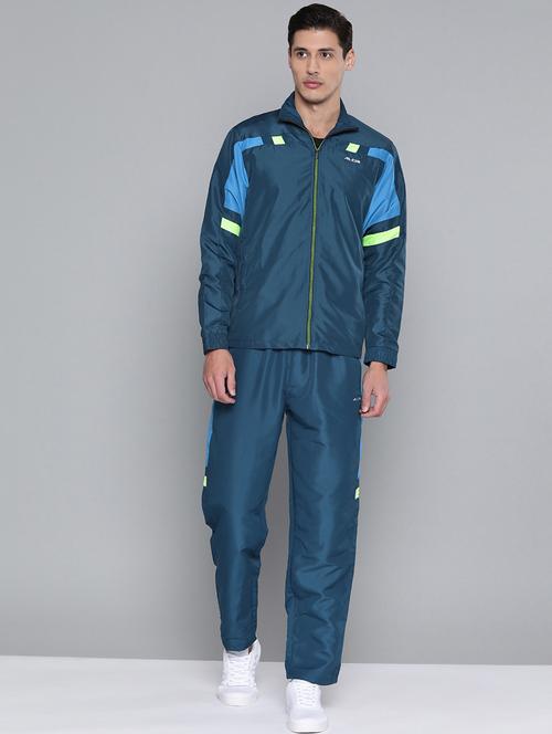 teal color-blocked track suit - 18227026 - Very Small Image - 1