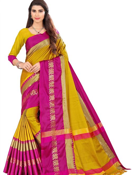 umanta women's pure silk fancy sarees with blouse piece - 18227091 - Very Small Image - 1