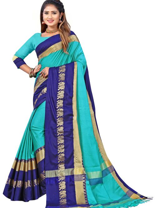 umanta women's pure silk fancy sarees with blouse piece - 18227094 - Very Small Image - 1
