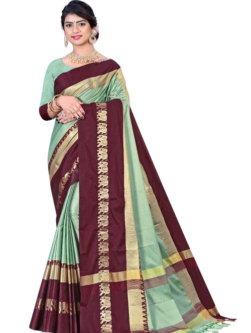 umanta women's pure silk fancy sarees with blouse piece - 18227141 - Very Small Image - 1