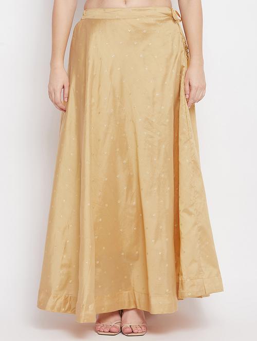 fawn self design flared maxi skirt - 18227324 - Very Small Image - 1