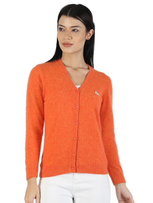 v-neck solid cardigan - 18227942 - Very Small Image - 1