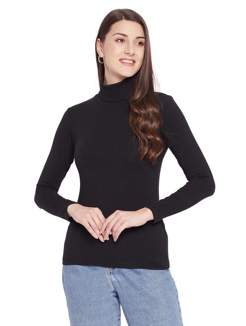 turtle neck solid tee - 18228513 - Very Small Image - 1