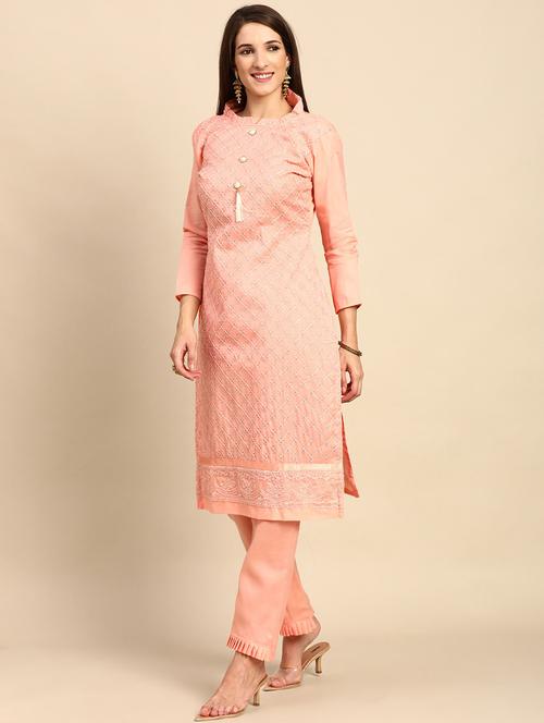 embroidered unstitched suit set - 18230774 - Very Small Image - 1