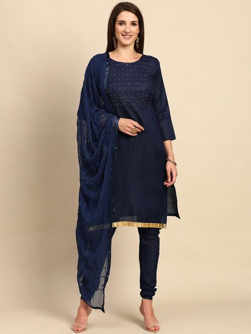 embroidered unstitched suit set - 18230783 - Very Small Image - 1