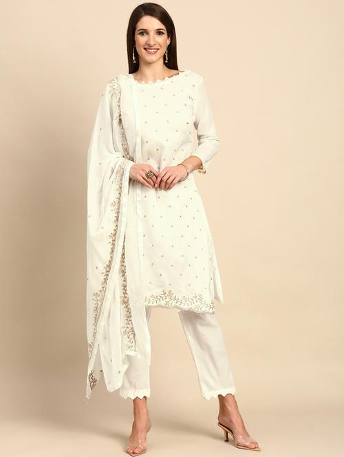 embroidered unstitched suit set - 18230797 - Very Small Image - 1