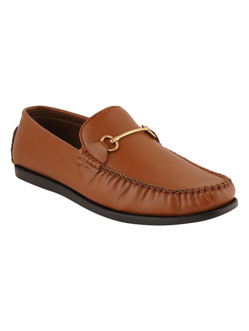 tan leatherette slip on ons - 18230822 - Very Small Image - 1