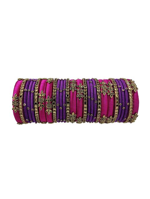 pearl stone antique bangles set - 18230854 - Very Small Image - 1