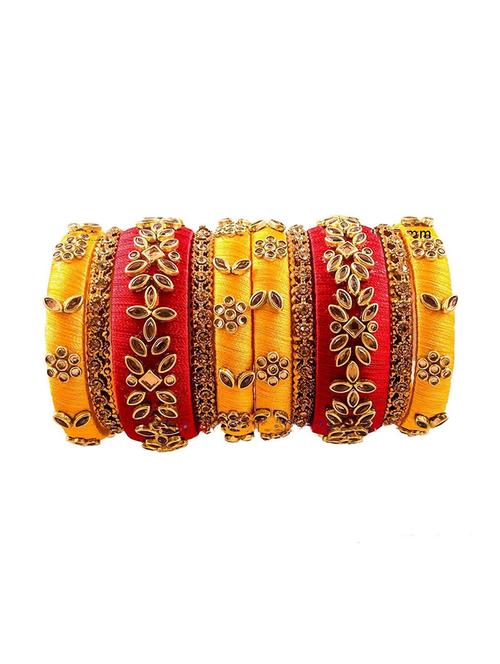 pearl stone antique bangles set - 18230866 - Very Small Image - 1