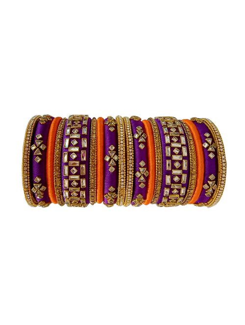 pearl stone antique bangles set - 18230868 - Very Small Image - 1
