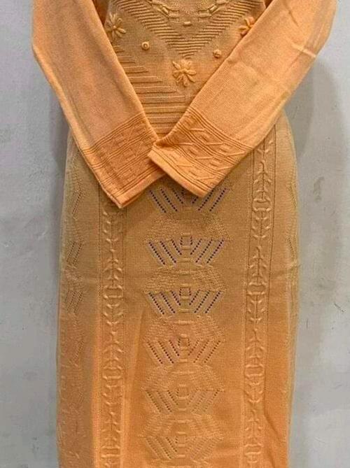 orange color woolen kurti for women - 18230975 - Very Small Image - 1