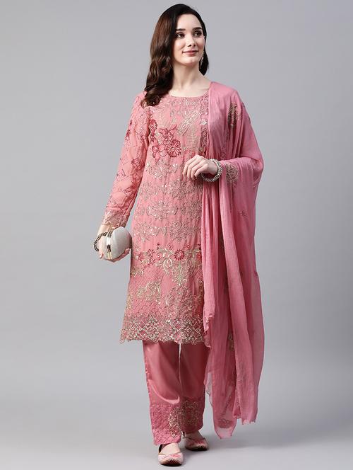 embroidered unstitched suit set - 18231067 - Very Small Image - 1