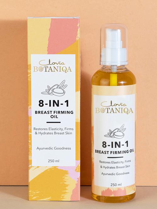 clovia botaniqa 8-in-1 breast firming oil with argan & 7 natural oils, natural, ayurvedic -250ml - 18231312 - Very Small Image - 1