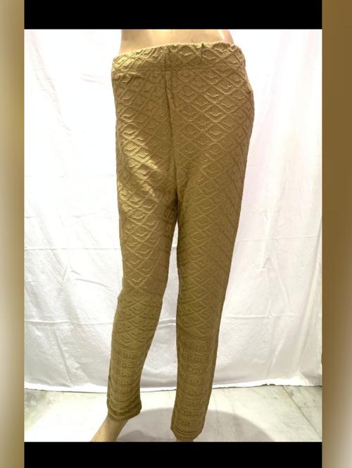 golden color woolen leggings for women - 18231332 - Very Small Image - 1