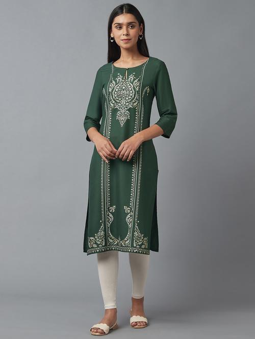 women's straight kurta - 18232005 - Very Small Image - 1