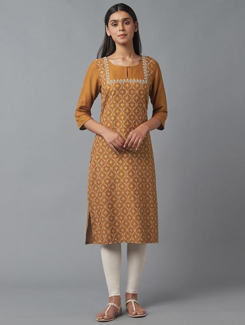 women's straight kurta - 18232007 - Very Small Image - 1