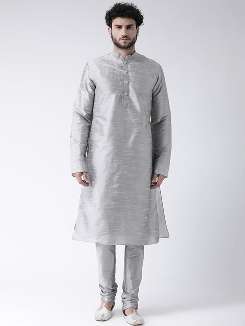 silver solid ethnic wear set - 18232116 - Very Small Image - 1