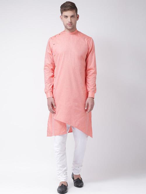 pink melange kurta pyjama ethnic wear set - 18232163 - Very Small Image - 1