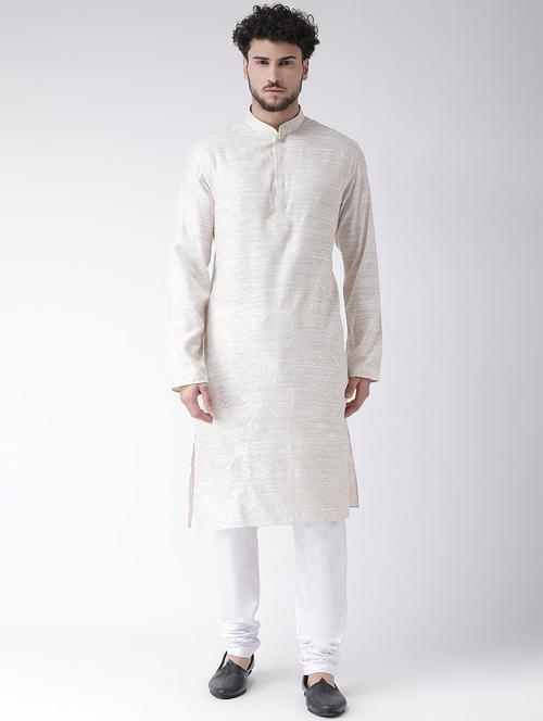 white self-designed long kurta - 18232185 - Very Small Image - 1