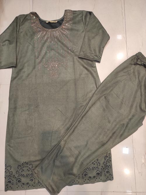 velvet palazzo kurti - 18232254 - Very Small Image - 1