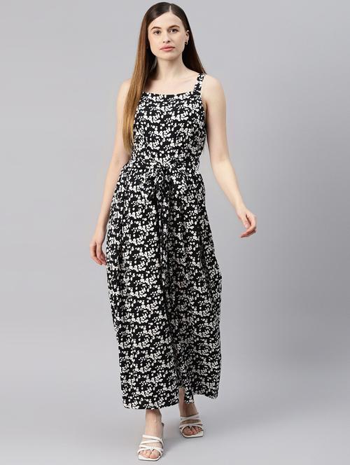 tie front abstract full leg jumpsuit - 18232549 - Very Small Image - 1