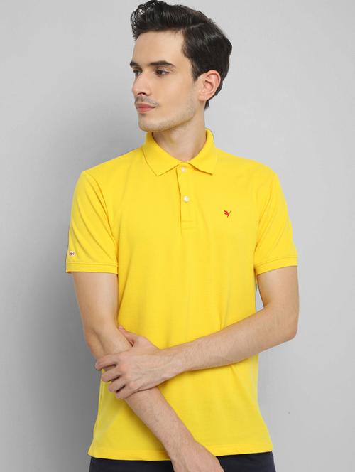 yellow solid polo t-shirt - 18232965 - Very Small Image - 1