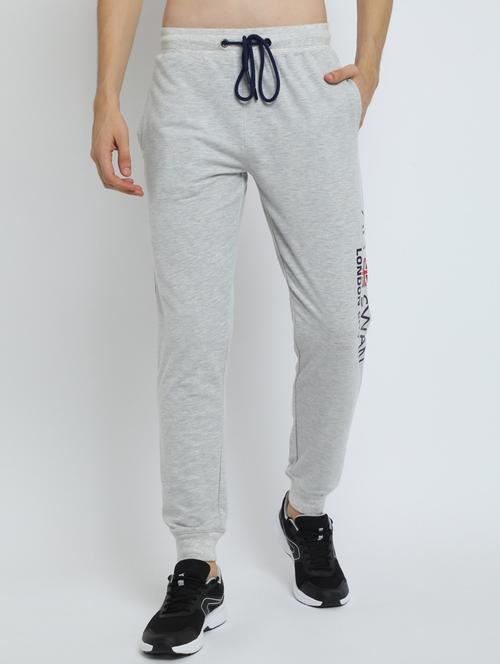 grey printed full length track pant - 18233079 - Very Small Image - 1
