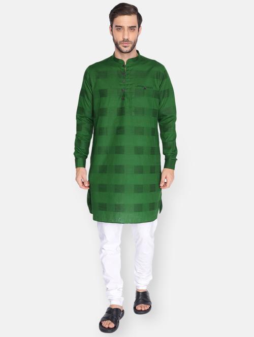 men self design kurta churidar ethnic wear set - 18233531 - Very Small Image - 1