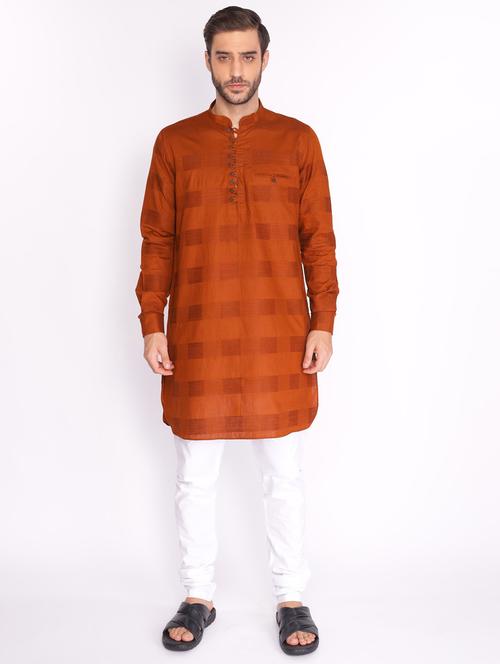 men self design kurta churidar ethnic wear set - 18233532 - Very Small Image - 1