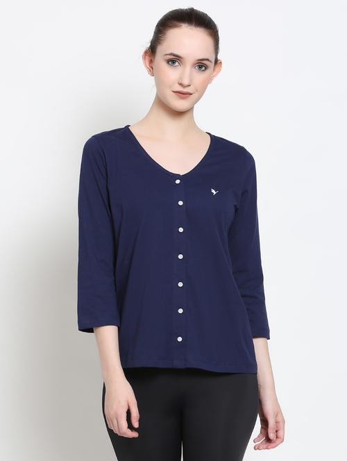 v-neck solid tees - 18233717 - Very Small Image - 1