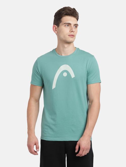 sea-green chest-printed t-shirt - 18233882 - Very Small Image - 1