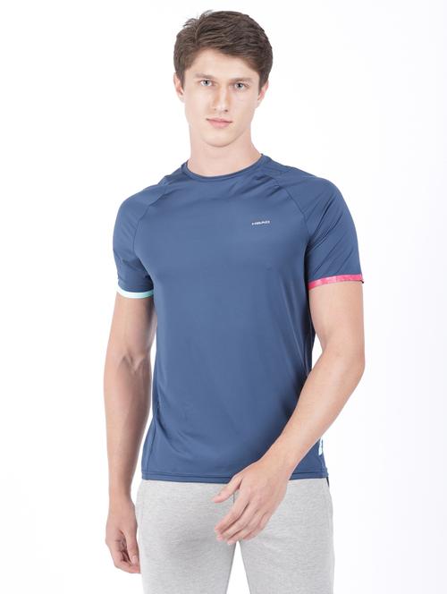 navy-blue solid t-shirt - 18233919 - Very Small Image - 1
