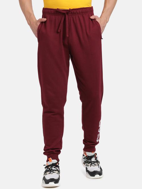 maroon solid jogger - 18234009 - Very Small Image - 1