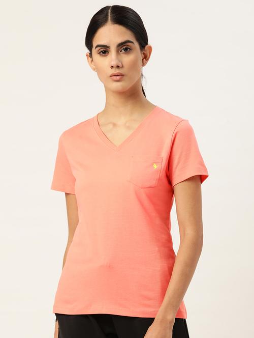 v-neck solid tees - 18234057 - Very Small Image - 1