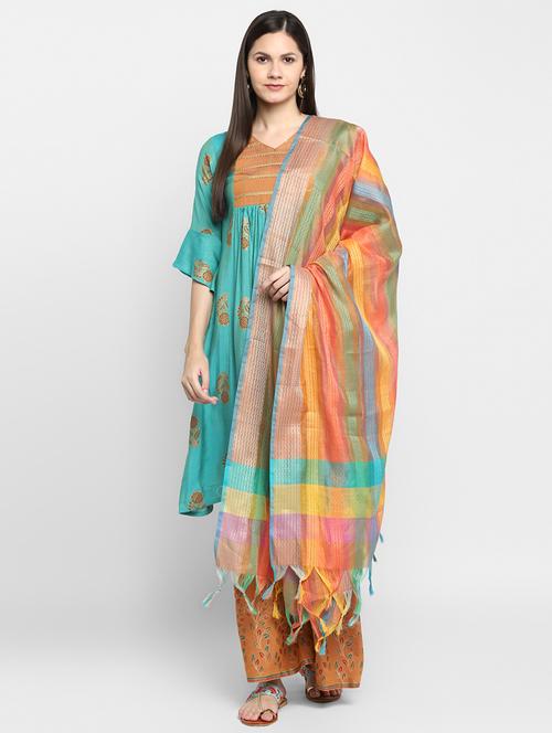 green cotton blend suit set - 18234480 - Very Small Image - 1