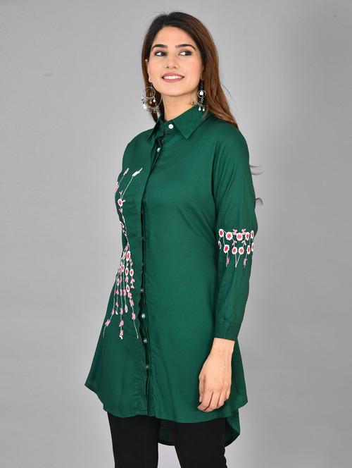 high low solid tunic - 18234569 - Very Small Image - 1