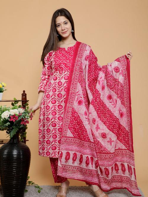 cotton printed suit set - 18234621 - Very Small Image - 1