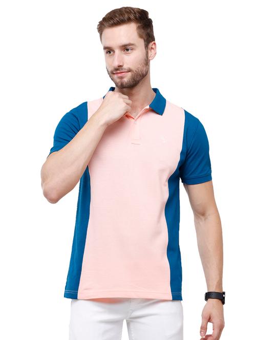 multi colored color block polo t-shirt - 18235061 - Very Small Image - 1