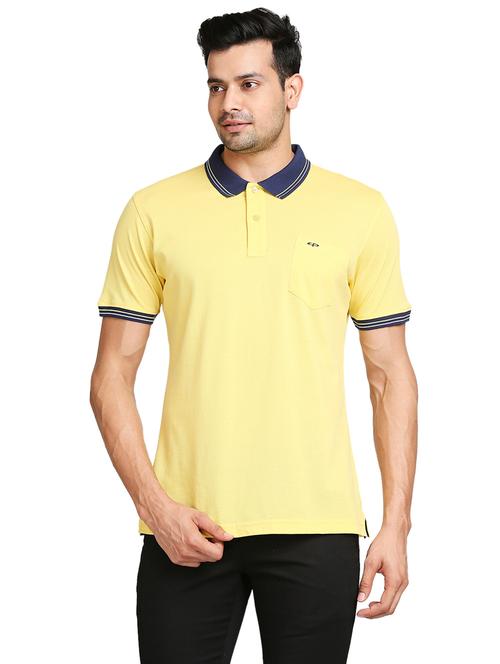 yellow solid polo t-shirt - 18235154 - Very Small Image - 1