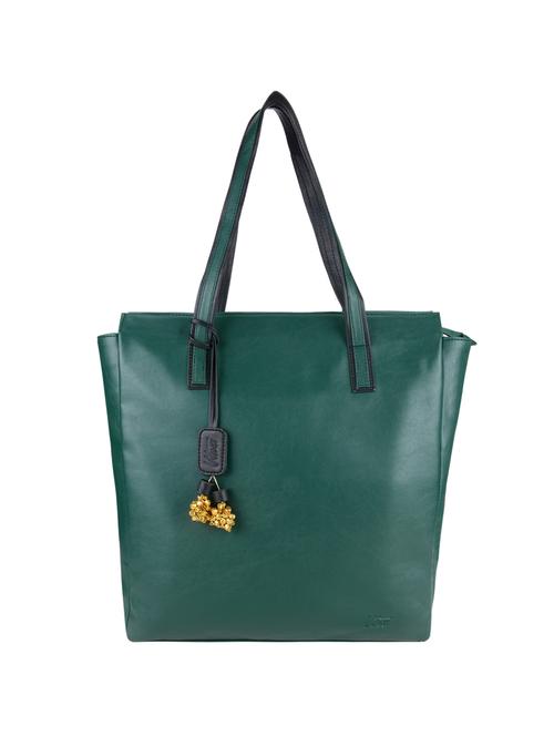 green leatherette (pu) regular tote - 18235333 - Very Small Image - 1