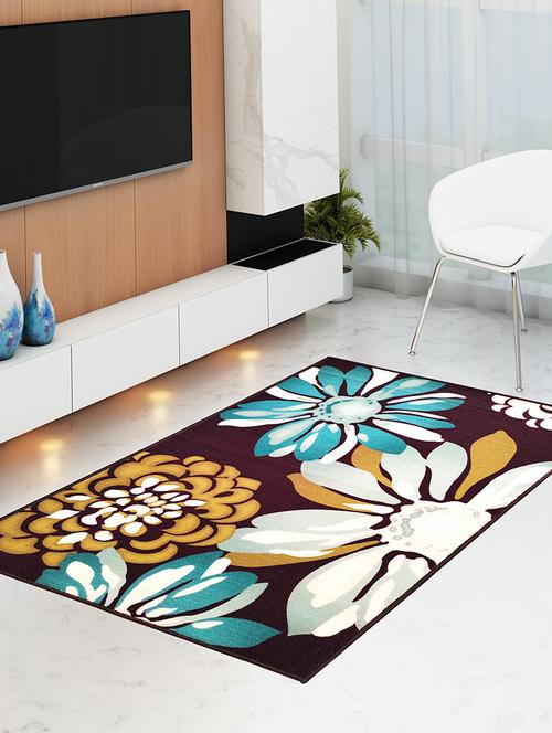 athom living flower canvas premium anti slip printed carpet - 18236614 - Very Small Image - 1