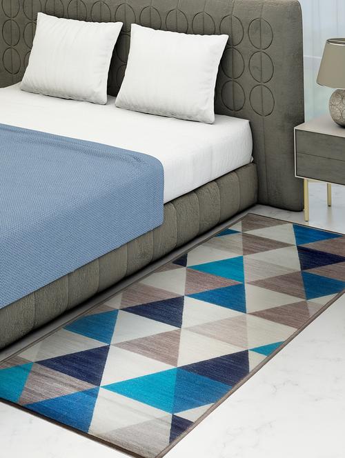 athom living premium angel blue anti skid runner carpet 55x140 cm - 18236634 - Very Small Image - 1