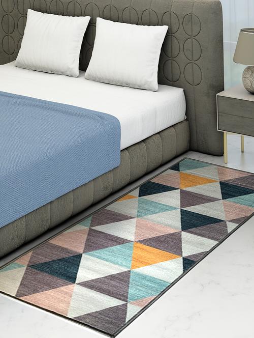 athom living angel yellow premium anti slip printed runner carpet - 18236635 - Very Small Image - 1