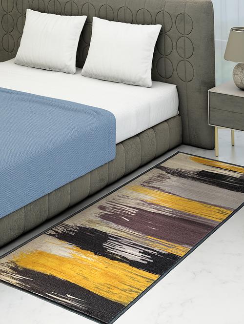 athom living canvas yellow premium anti slip printed runner carpet - 18236648 - Very Small Image - 1